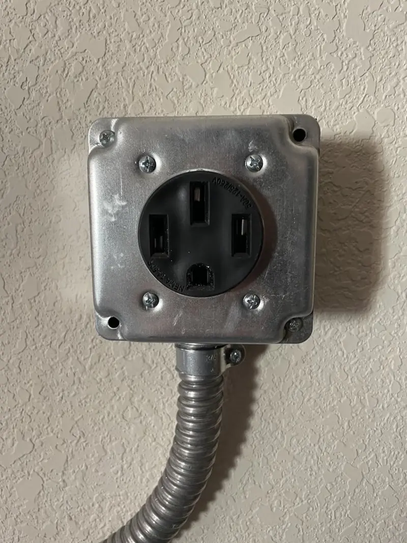 NEMA 14-50 outlet installed for Electrical Panel Upgrade in Imperial